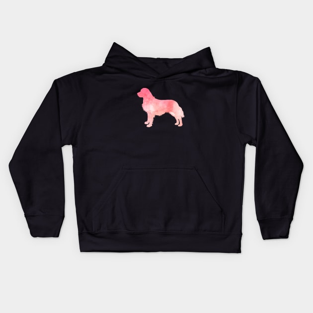 Pink Golden Retriever Kids Hoodie by TheJollyMarten